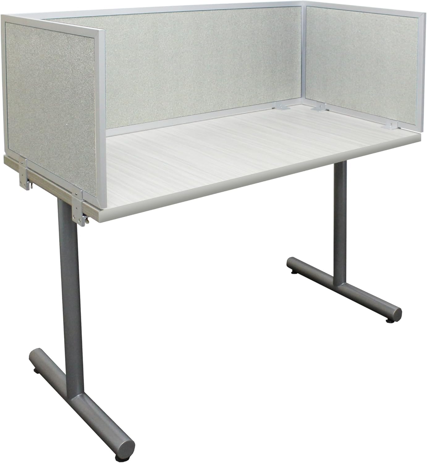 OBEX Acoustic Mounted Screen Privacy Panel Table Top Separator, Sound Blocking Desk Divider (Overcast, 24" X 36")