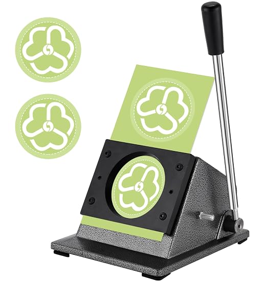 3" Button Paper Cutter Graphic Punch Die Cutter by Saladulce