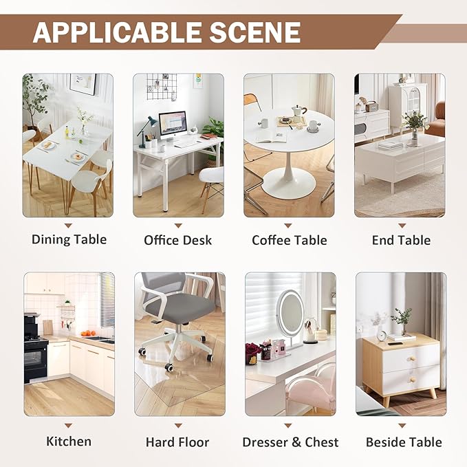 LovePads Clear Table Cover Protector 36 x 84 Inch, 1.5mm Thick Plastic Table - Image 6