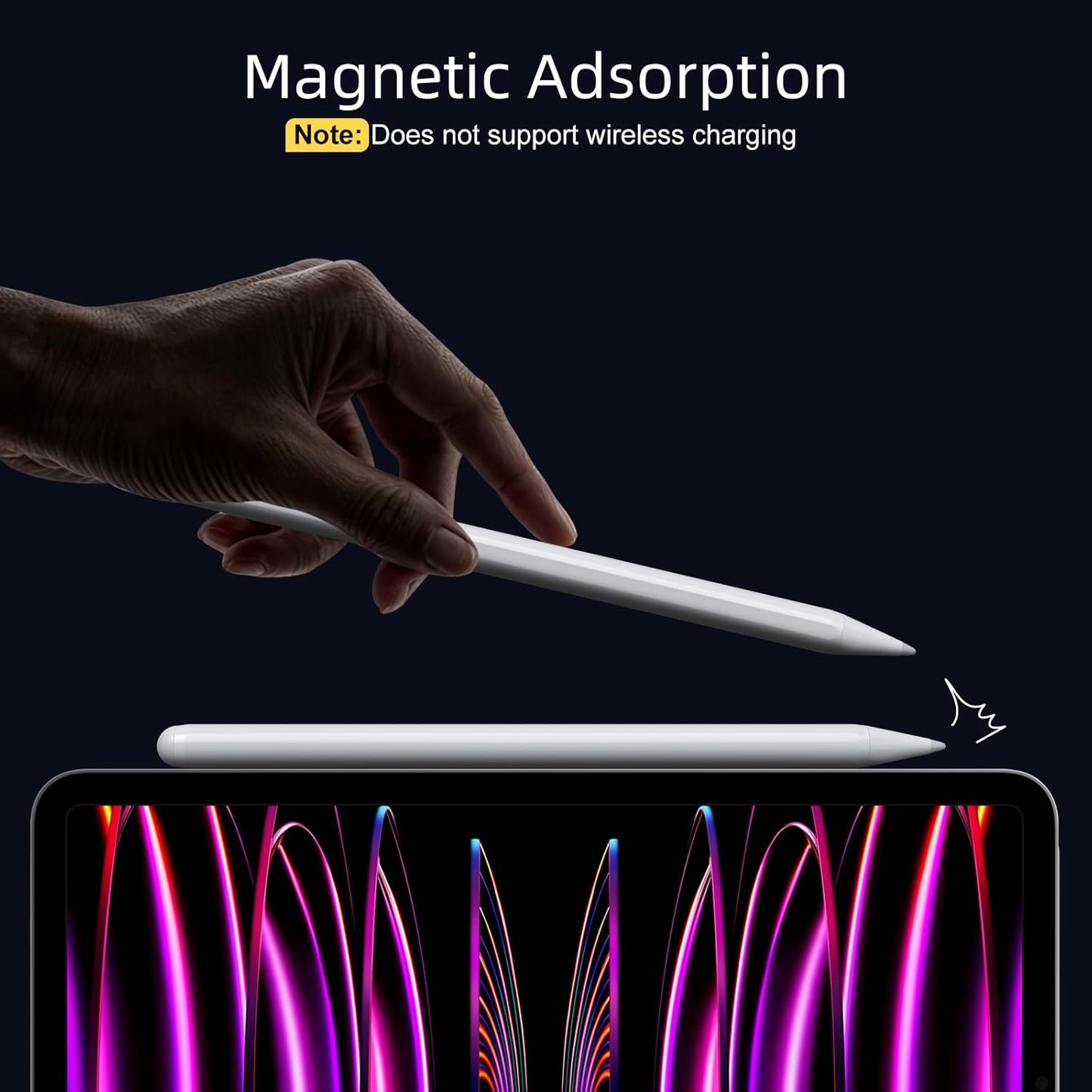 Stylus Pen for iPad 6th-11th Generation-2X Fast Charge Active Pencil Compatible with 2018-2025 Apple iPad Pro 11"/12.9"/M4, iPad Air 3/4/5/M2/M3,iPad mini 5/6 Gen-White