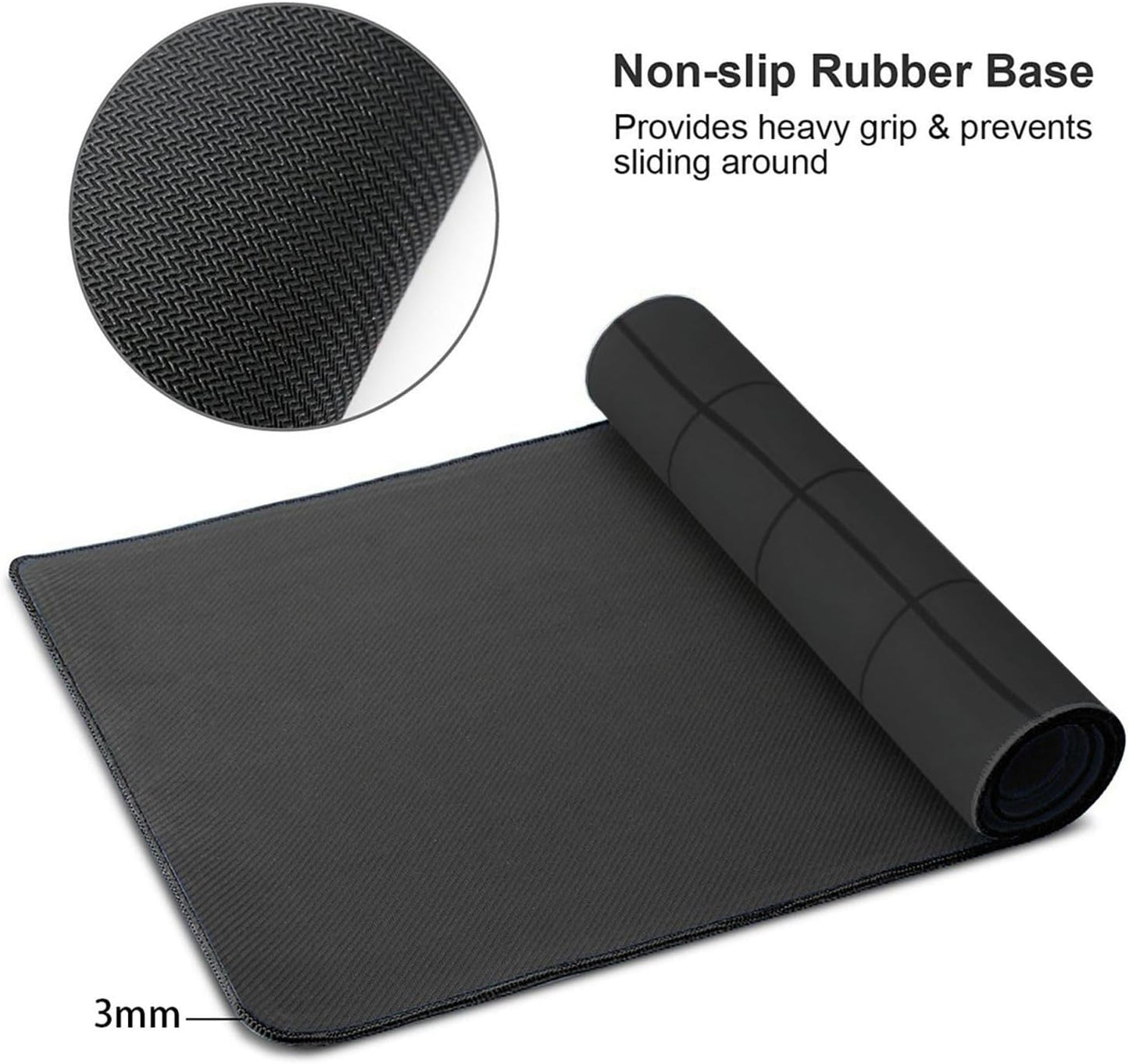 35.4 x 15.7 in, Waterproof XXL Large Mouse Pad for Desk, Extended Keyboard Mouse Mat for Computer Office, Big Laptop Mouse pad, Gaming Pc-Grid Grey Background
