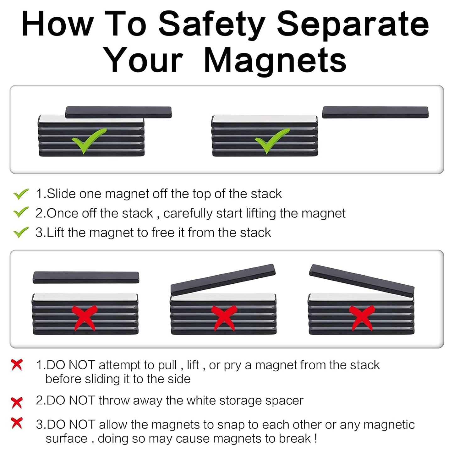 LOVIMAG Rare Earth Bar Magnets, Waterproof Strong Neodymium Magnets with Epoxy Coating and Double- Sided Adhesive for Fridge, Scientific, Shower Door, Office Etc, 60 x 10 x 3 mm, Pack of 12