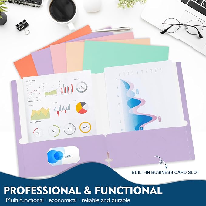 pmybupo 50 Pack Purple Folders - Image 4