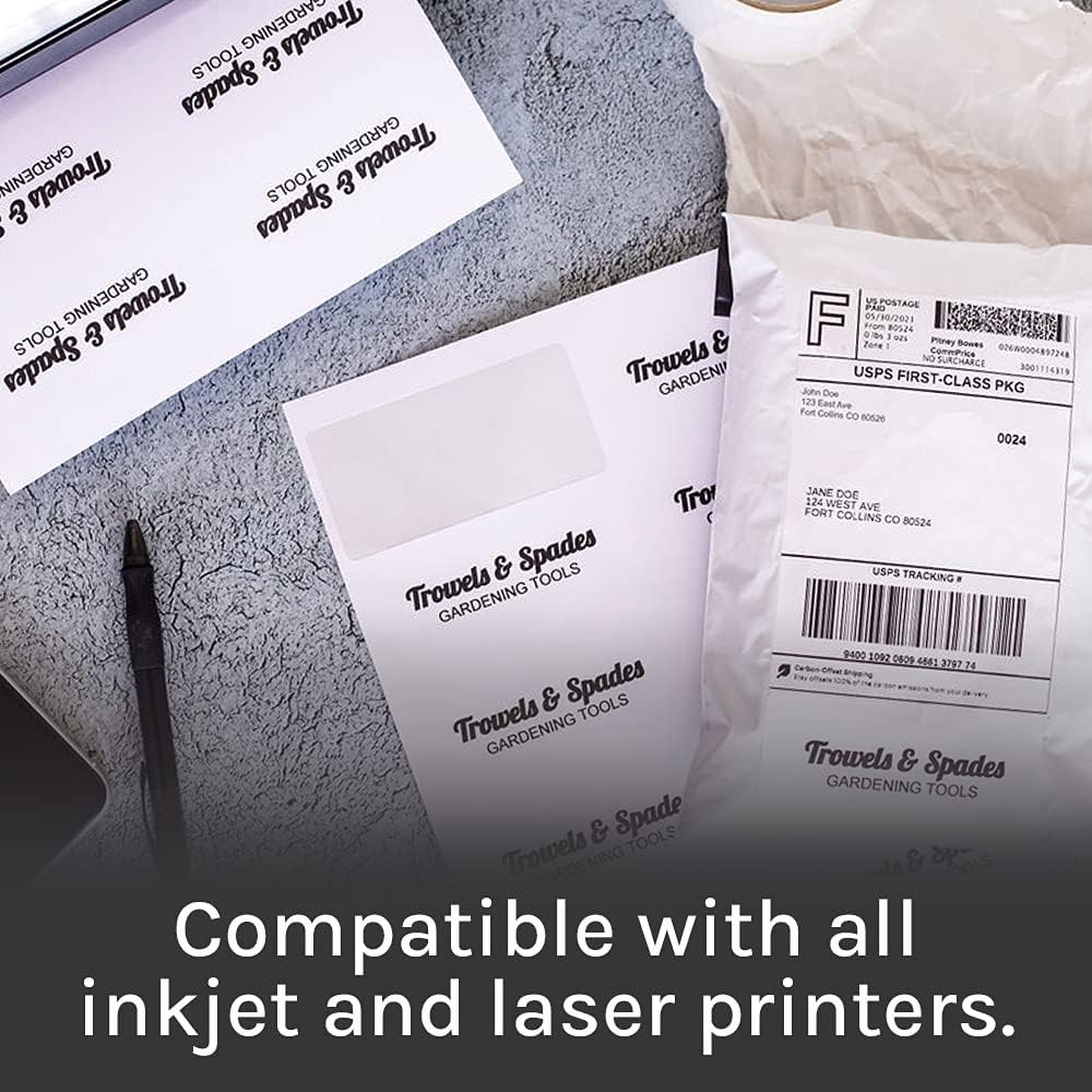 Premium Label Supply White Sticker Address Labels – 2" x 4" – Laser/Inkjet Compatible – (10 per Sheet), 1000 Sheets – 10,000 Total Adhesive Labels