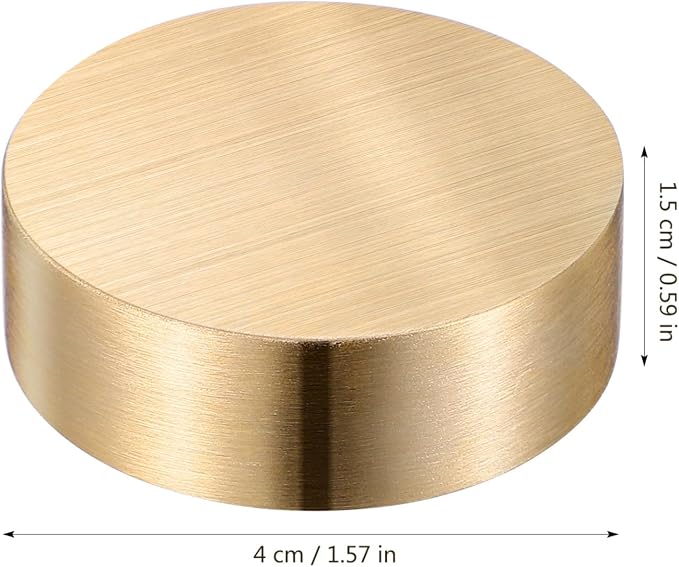 Ipetboom Brass Paperweight 1.57 Inch Round Calligraphy Paper Weight - Image 3
