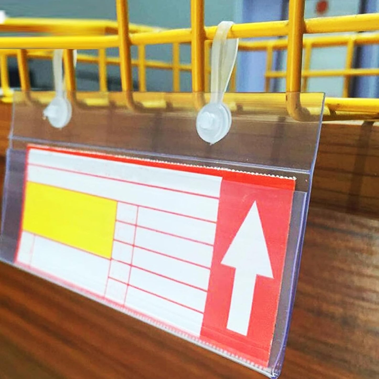 200 Pieces Wire Shelf Label Holders,4" x 2.3" Clear Price Tag Holder for Wire Plastic Shelving with Double Snap Lock Closure,Reusable Basket Label Holders for Retail Market and Home
