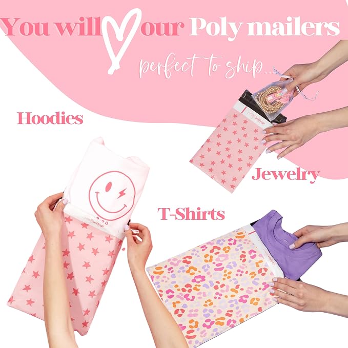 Pretty Package Store 6x9 Designer Poly Mailer 100 Pack Heavy Duty Waterproof - Image 4