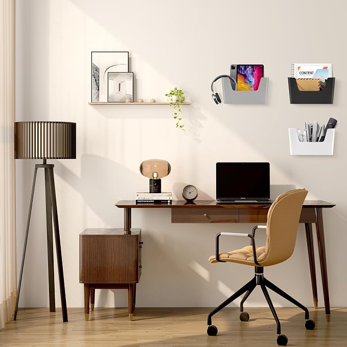 JOMOLA No Drilling File Holder 3 Pack Mail Organizer Wall Mount File Organizer - Image 6