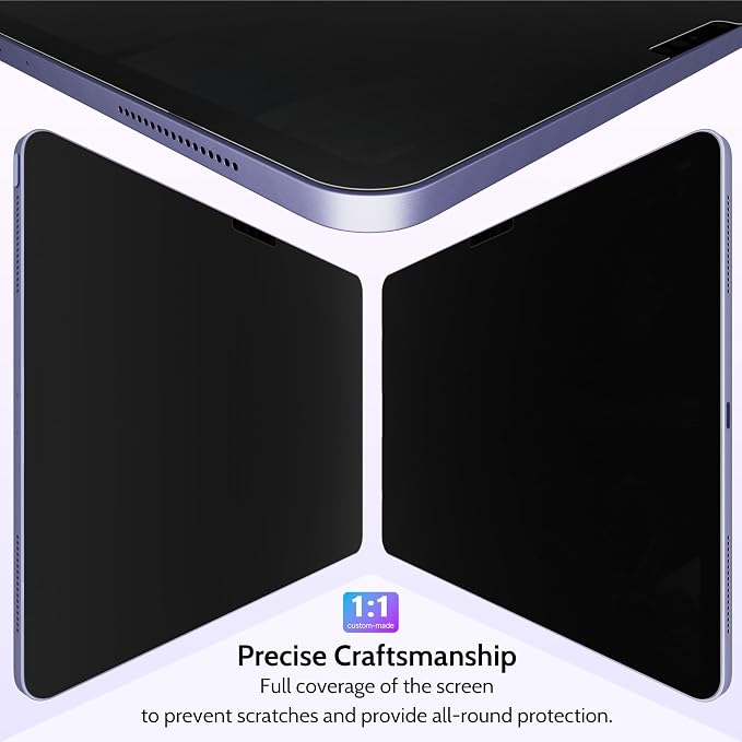 Peslv Privacy Screen Protector for iPad Pro 11 Inch M4/M5, Anti Glare Blue - Image 6