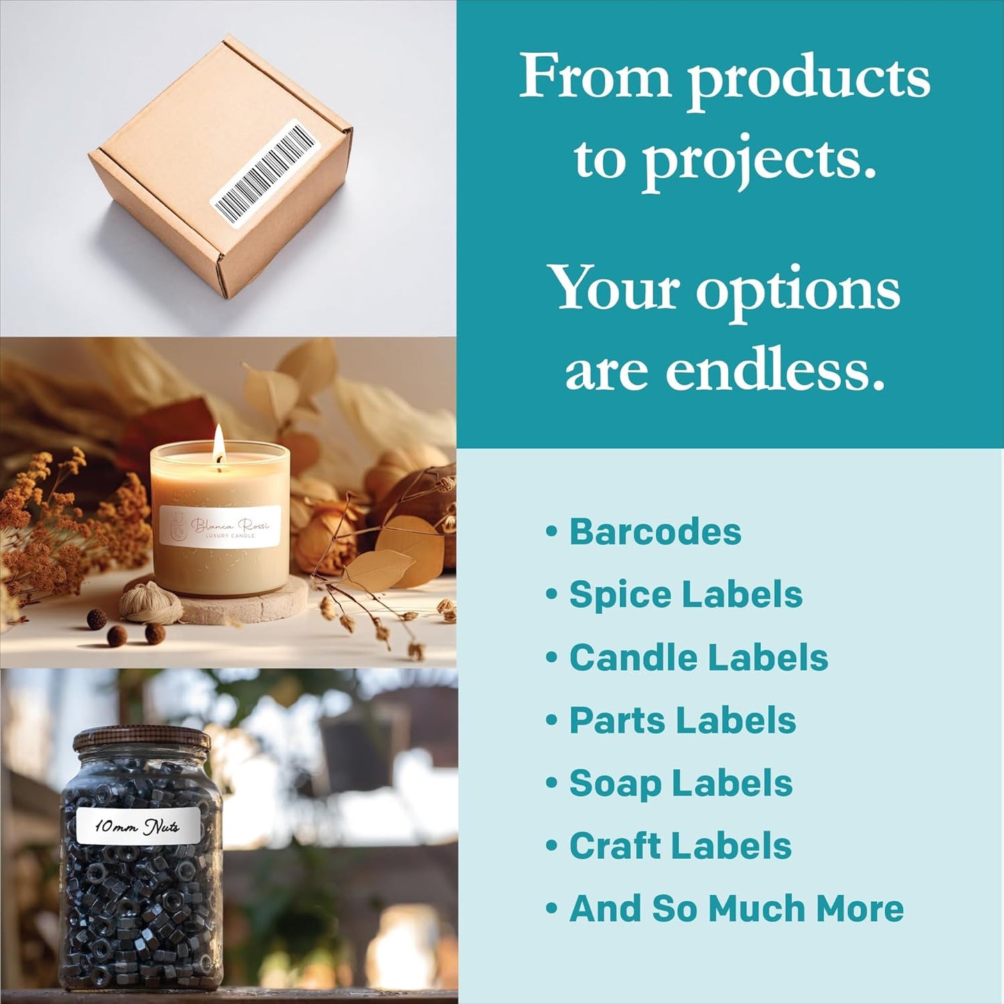 Premium Label Supply White Sticker Mailing Labels – 4" x 1.33" – Laser/Inkjet Compatible – (14 per Sheet), 100 Sheets – 1400 Total Adhesive Labels
