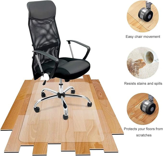 Azadx Office Chair Mat for Hardwood Floor 36 X 48, Plastic Mat for Office Chair - Image 6