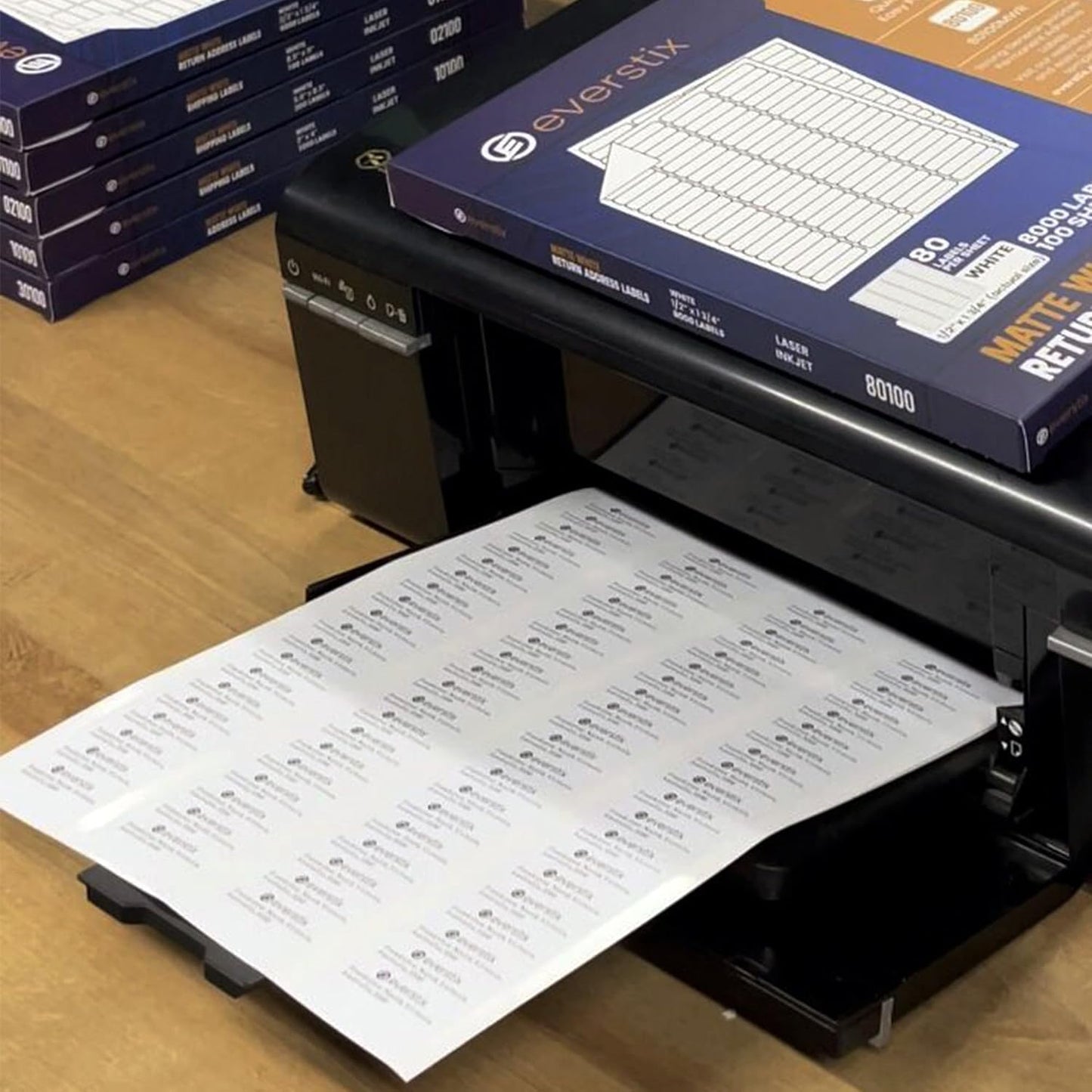 1/2" x 1-3/4", 100 Sheets, 8000 Return Address Labels for Laser & Inkjet Printers, Letter Size