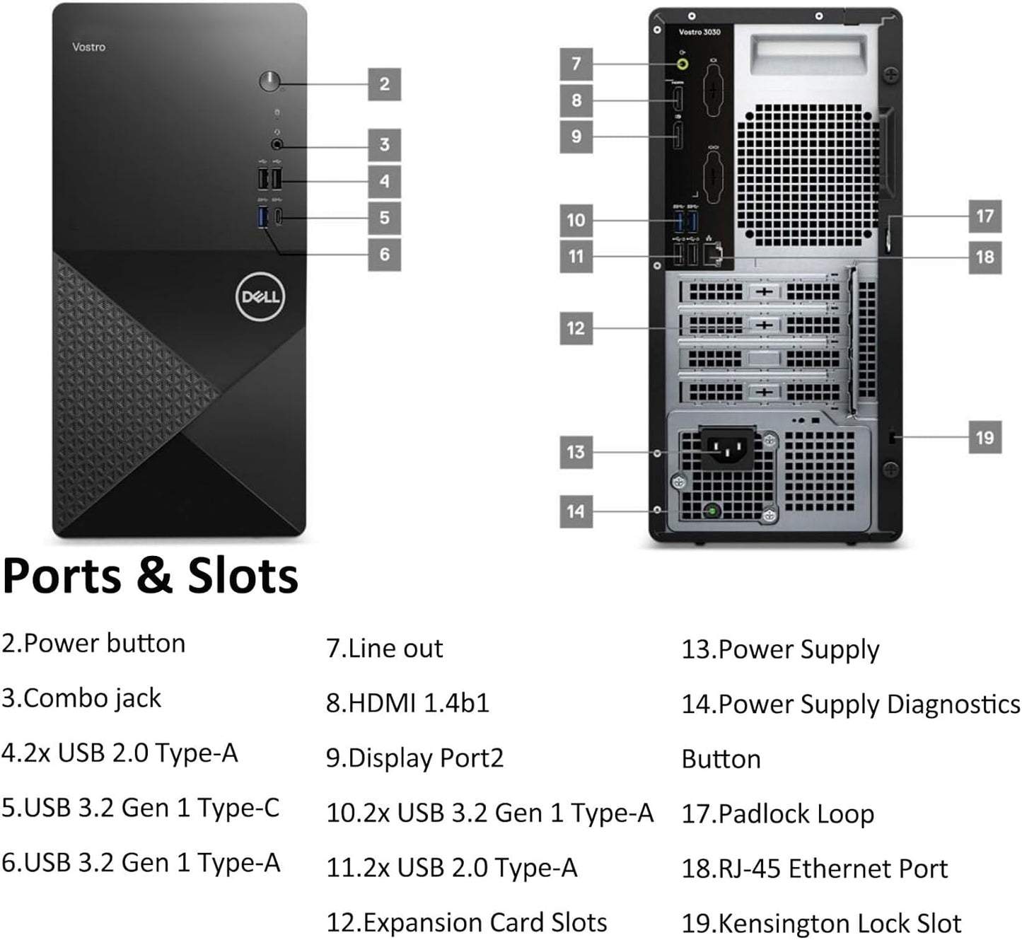 Dell Desktop Computers Tower PC for Home Business Student, 14th Gen Intel Core i5-14400 (Beat i7-13620H), 16GB DDR5 RAM, 512GB PCIe SSD, WiFi Adapter, DisplayPort, HDMI, Type-C, Windows 11 Pro