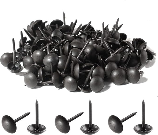 Piutouyar 200 Pcs Black Upholstery Tacks Antique Metal Thumb Tacks Round Head by Piutouyar