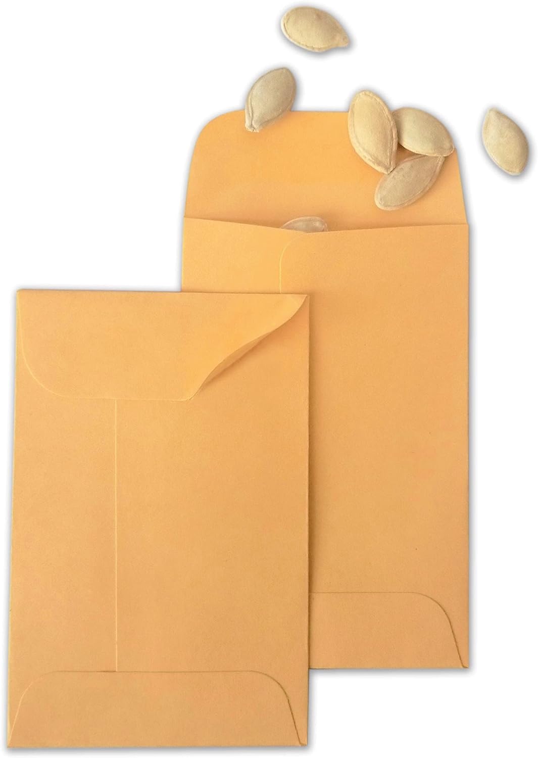 500 PCS #7 Coin Envelopes, 3.5 x 6.5 inches Brown Kraft Envelopes Classic Small Parts Envelopes with Self Adhesive Gummed Flap for Coins, Cash, Credit Cards, Seeds