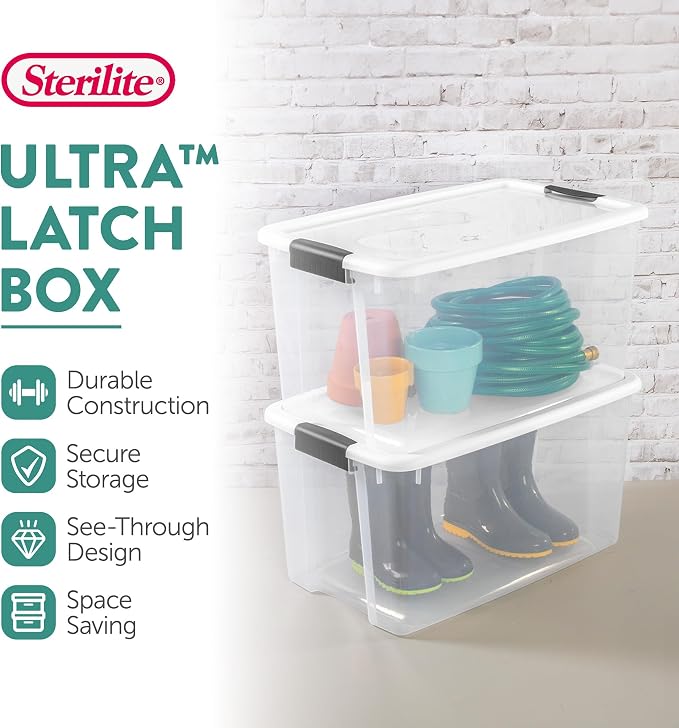 Sterilite 16-Pack Ultra Latching Box, Storage Bins - Image 2