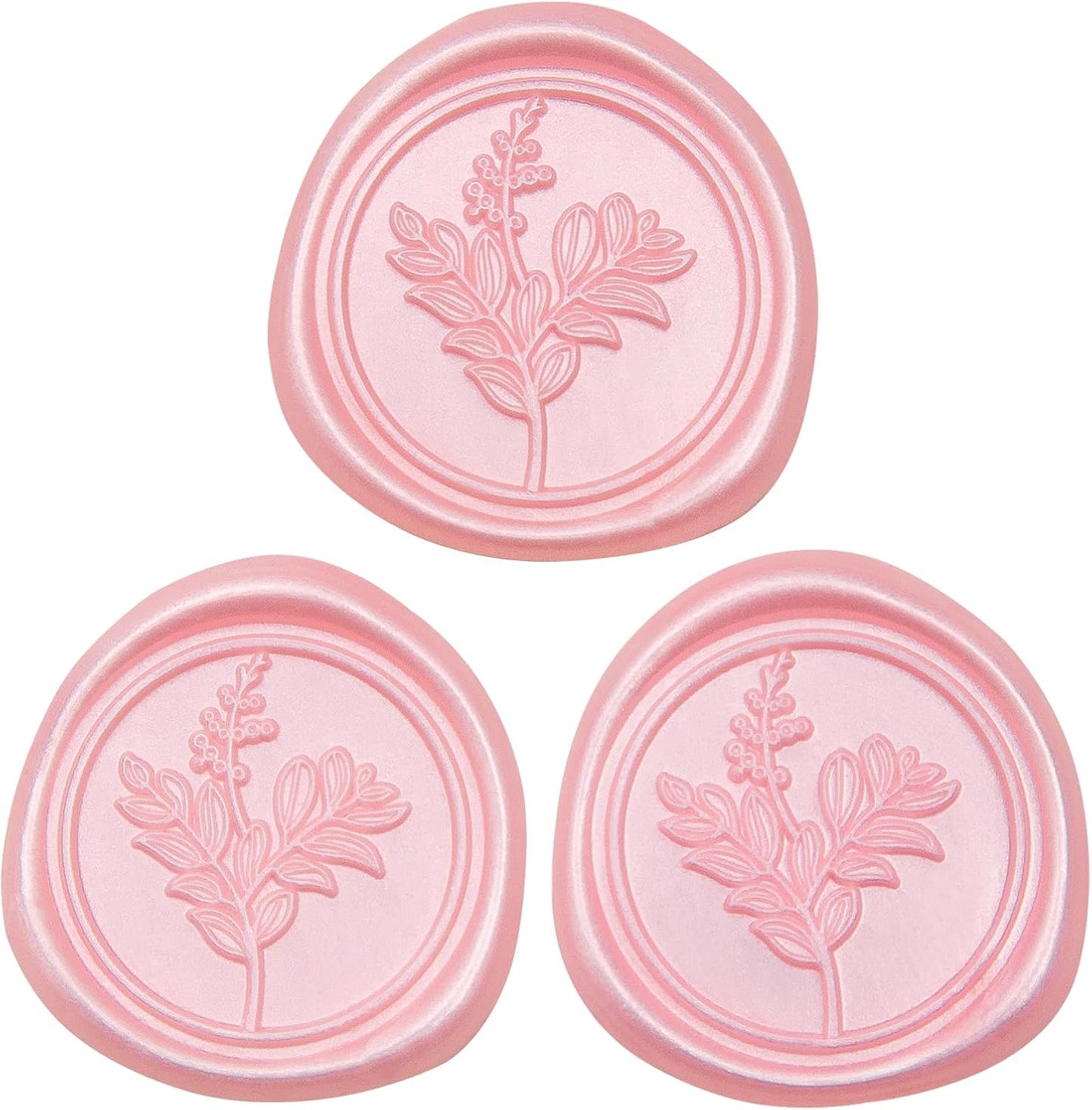 60 Pcs Pink Wax Seal Stickers, Wedding Invitation Accessories Envelope Stickers - Peferct for Wedding Accessories, Gift Box Craft Wrapping, Christmas Cards Envelope Seals