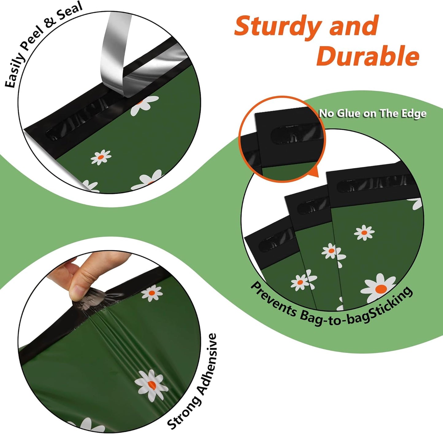 Poly Mailers 12x15.5 inch 50 Pcs - Cherry printed Shipping Bags, 2.4mil Thickness, Waterproof and Tear Resistant Mailing Envelopes, Self-Sealing Packaging Bags for Small Business