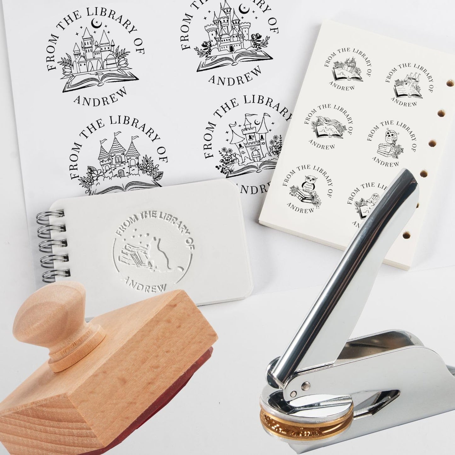 STAMTECH Custom Logo Book Embosser Stamp (Book Embosser Design)