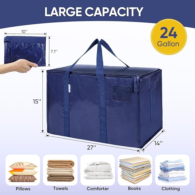 TICONN 6 Pack Extra Large Moving Bags Heavy Duty - Image 5