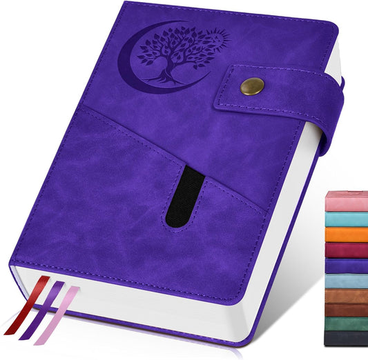 365 Page Thick Lined Journal Notebook for Men Women, B5 Large Leather Journals for Writing, Hardcover Notebooks for Work, School, Note Taking, Business, Travel Diary, College Ruled 7.6" x 10"