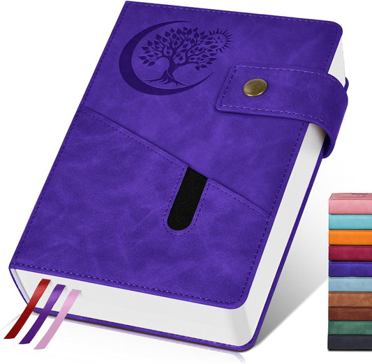 365 Page Thick Lined Journal Notebook for Men Women, A5 Leather Journals for Writing, Hardcover Notebooks for Work, School, Note Taking,Travel, Business,Personal Diary, College Ruled 5.9" x 8.4"
