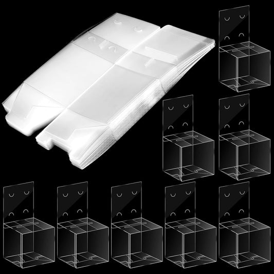 Eersida 30 Pieces Clear Raffle Boxes with Slot 6 x 6 x 6 Inch Plastic Donation Box Voting Suggestion Ballot Containers with Removable Header for Fundraising Collecting Business Card Voting Contest