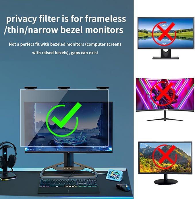 27 Inch Magnetic Hanging Computer Privacy Screen - Image 3