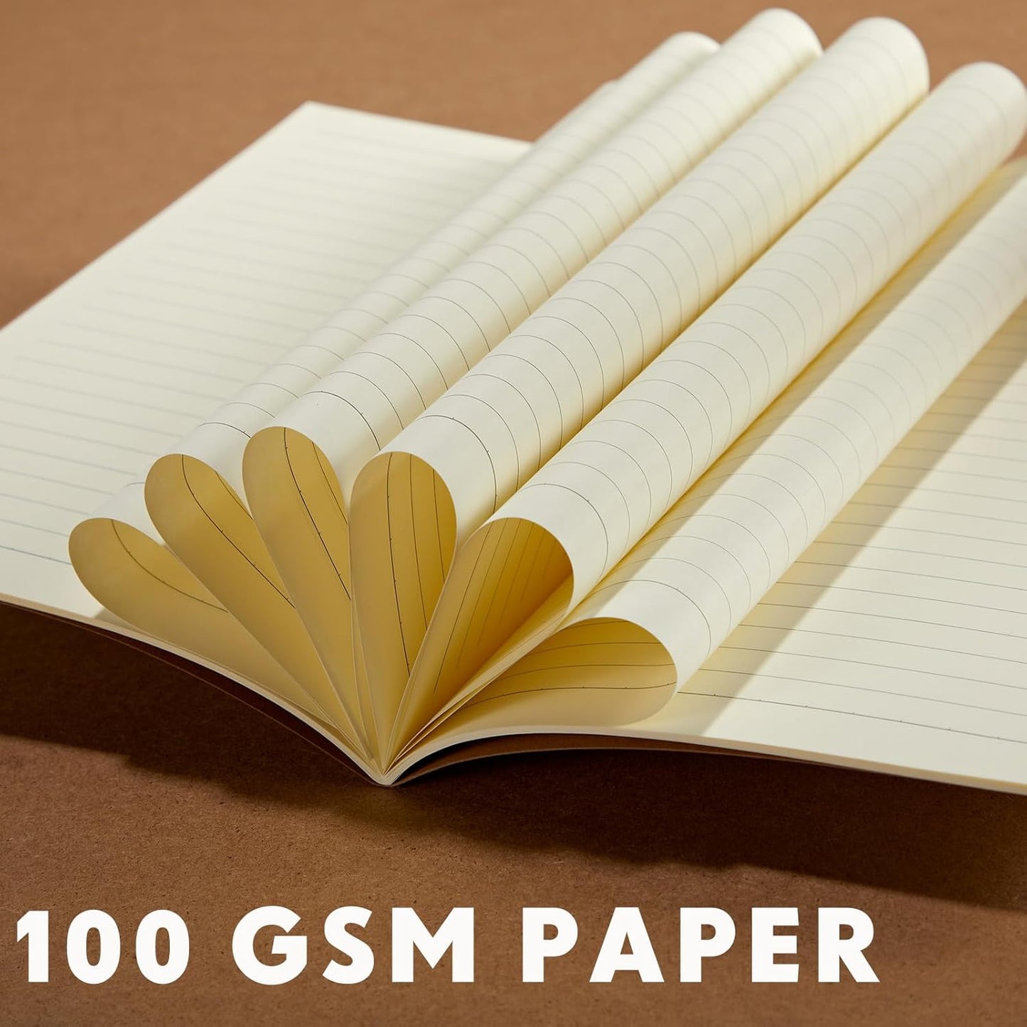 Mimorou 100 Pcs Kraft Notebook Journals 5.5 Inch x 8.3 Inch A5 Softcover Notebooks Bulk for Writing Sketch Office Notepad with 60 Pages 30 Sheets(Brown, Navy,Unlined)
