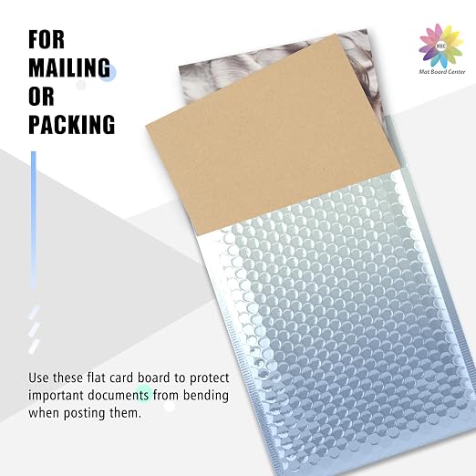 Mat Board Center, 50 Corrugated Cardboard Sheets 10x10 Inches Flat Card Board - Image 5