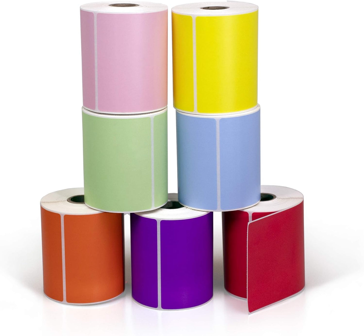 4" X 6" Direct Thermal Perforated Stickers Labels for Shipping Labels, Inventory, and Color Coding - Compatible with Zebra, Rollo, Godex and More (Teal, 12 Rolls)