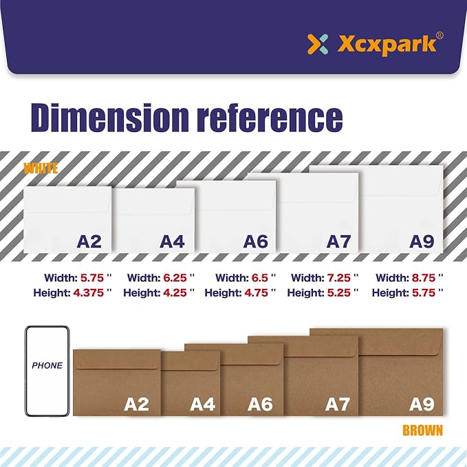 Xxcxpark 100 Qty Printable A6 Invitation Envelopes 4.75x6.5 inches Cards - Image 3