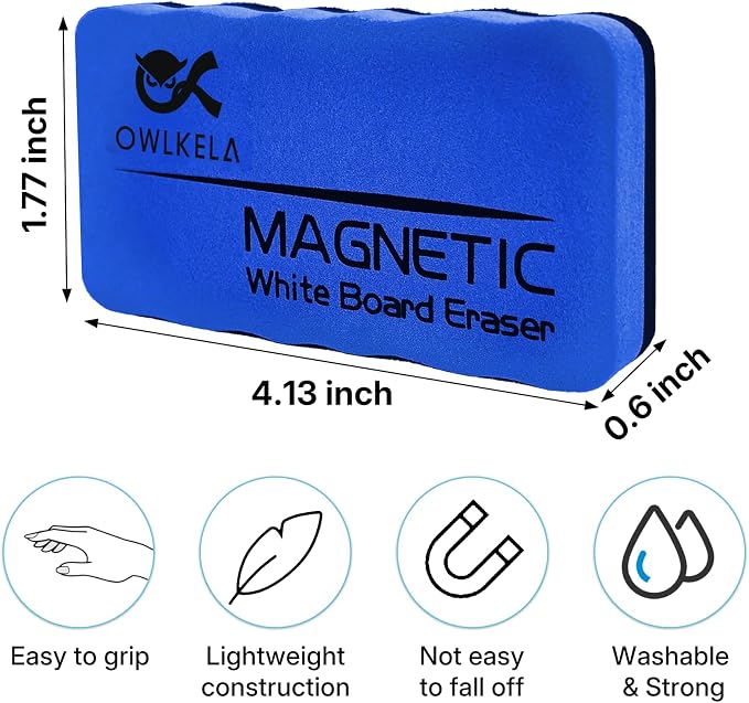 OWLKELA 48Pcs White Board Erasers, Magnetic Dry Erase Eraser Ideal - Image 2