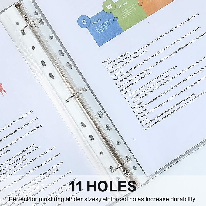 Sheet Protectors, HERKKA 500 Pack Upgrade Clear Plastic Page Protectors Sheet - Image 4