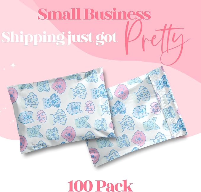 Pretty Package Store Poly Mailer 6x9, Pretty Pups, 100 Pack | Heavy Duty - Image 2