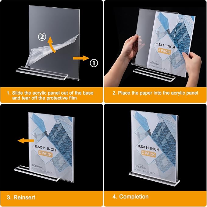 Clear Acrylic Sign Stands 11 x 8.5 Inch - Image 6