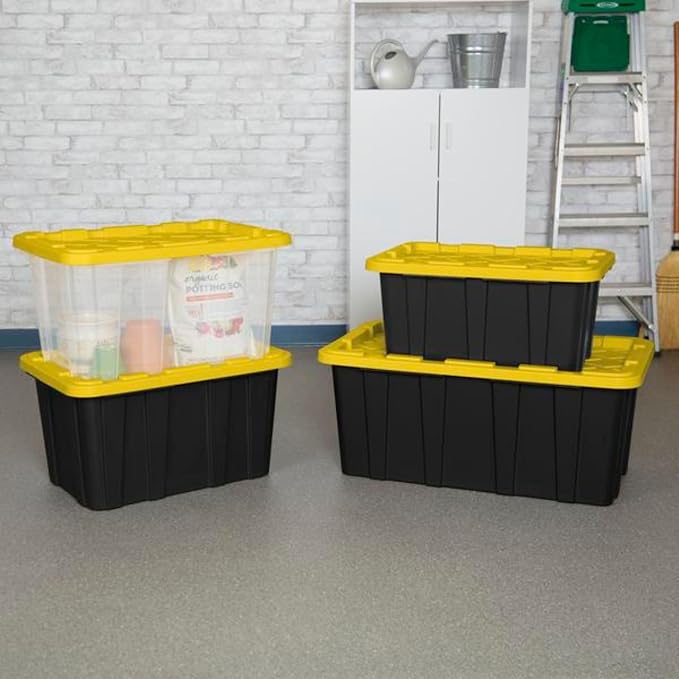 Sterilite 8-Pack 27 Gallon Industrial Storage Tote, Heavy-Duty Plastic Bins - Image 8