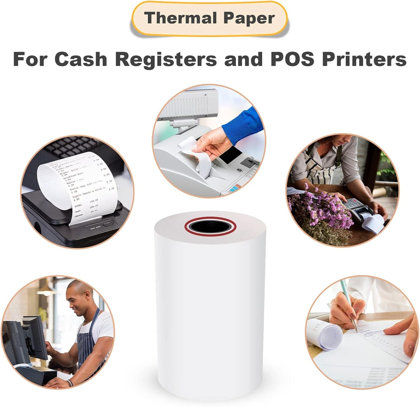 MFLABEL® 800 Rolls 2 1/4" x 85' Thermal Paper Cash Register POS Receipt Paper