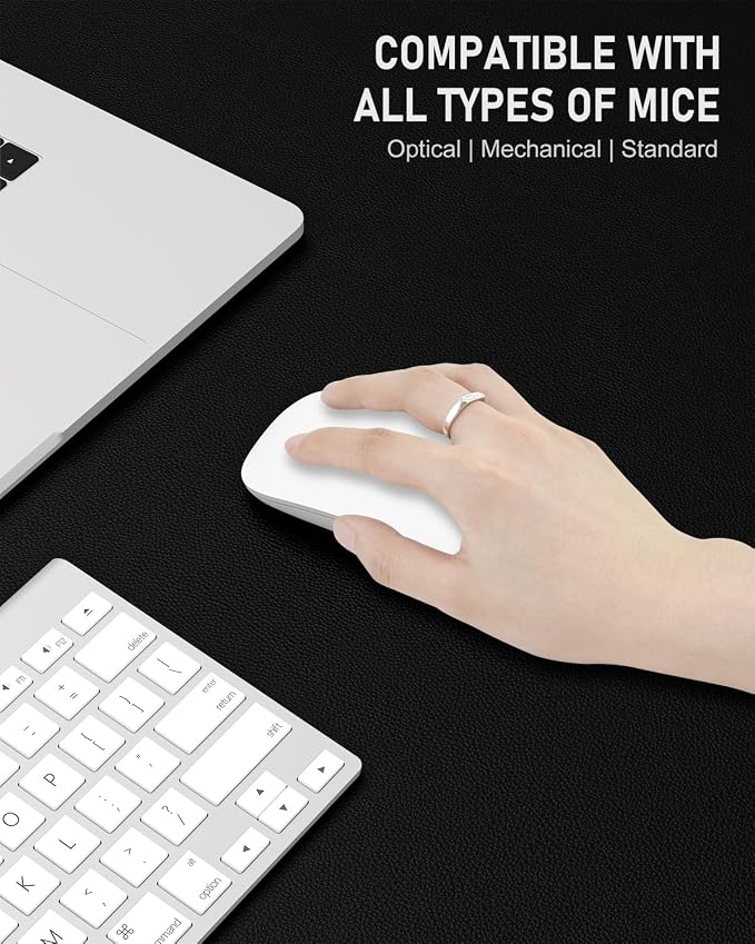 Desk Pad, 23.6" x 13.8" PU Leather Non-Slip Desk Mat Large Mouse Pad - Image 4
