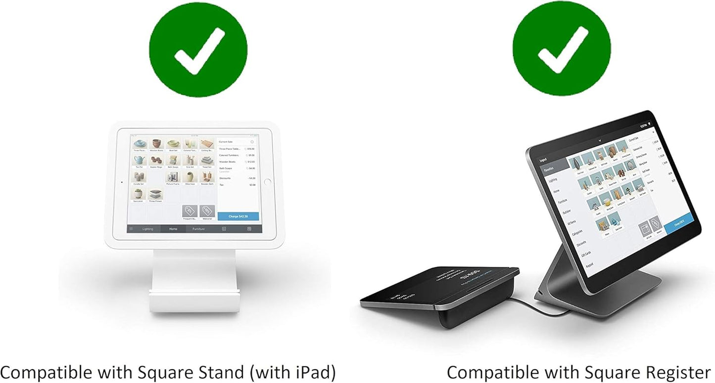 Hardware Bundle for Square - Cash Drawer, Mounting Brackets, Thermal Receipt Printer [Compatible with Square Stand and Square Register]