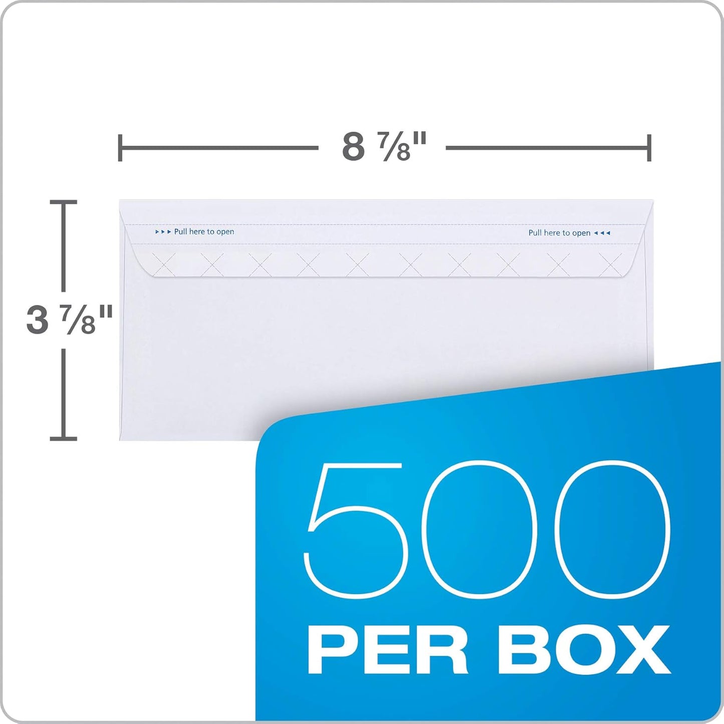Columbian #9 Double-Window Security Envelopes, SimplySafe Tamper Evident, Pull Strip, Peel and Seal, for Invoices and Statements, 3-7/8 x 8-7/8 Inches, 500 per Box (COLO166), White (Pack of 5)