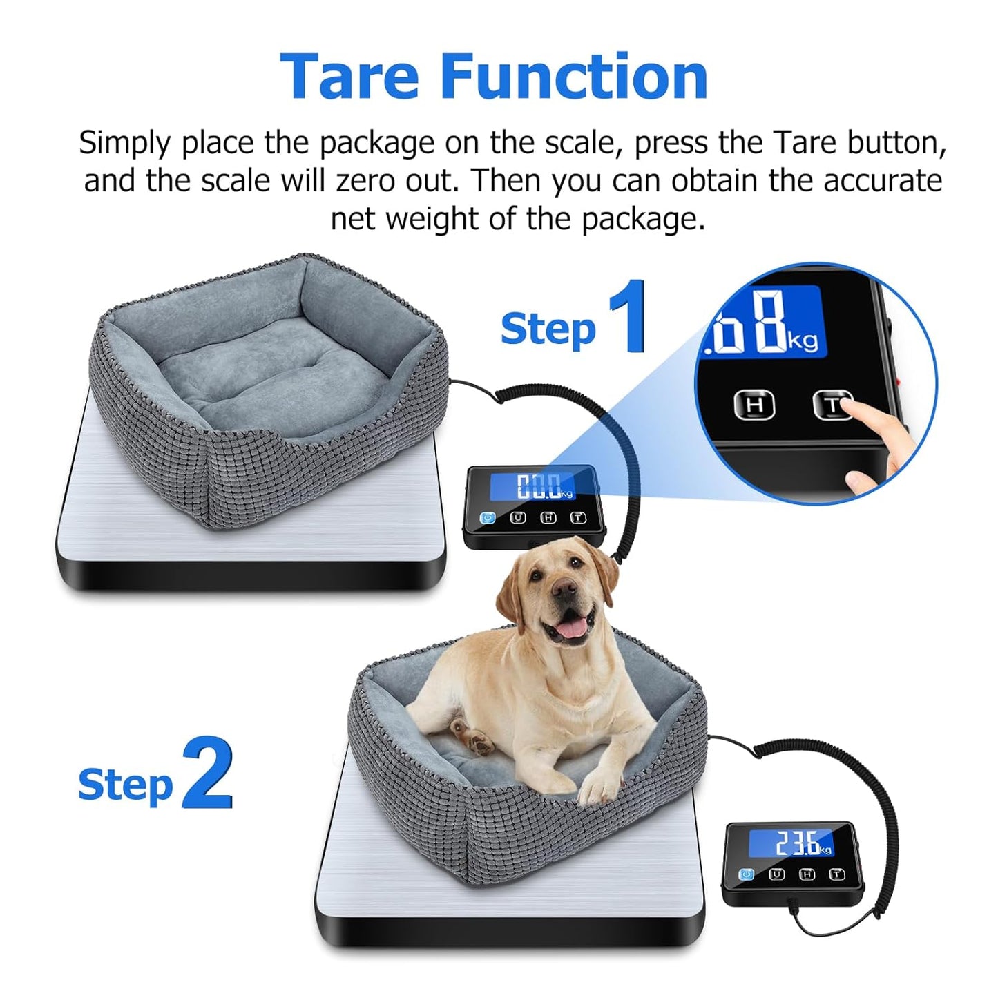 Shipping Scale, 440 lbs/0.35oz High Accurate Digital Postal Scale with Hold/Tare Function, Shipping Scale for Small Business, Packages, Luggage, Home Use, Battery & Charging Cable Include