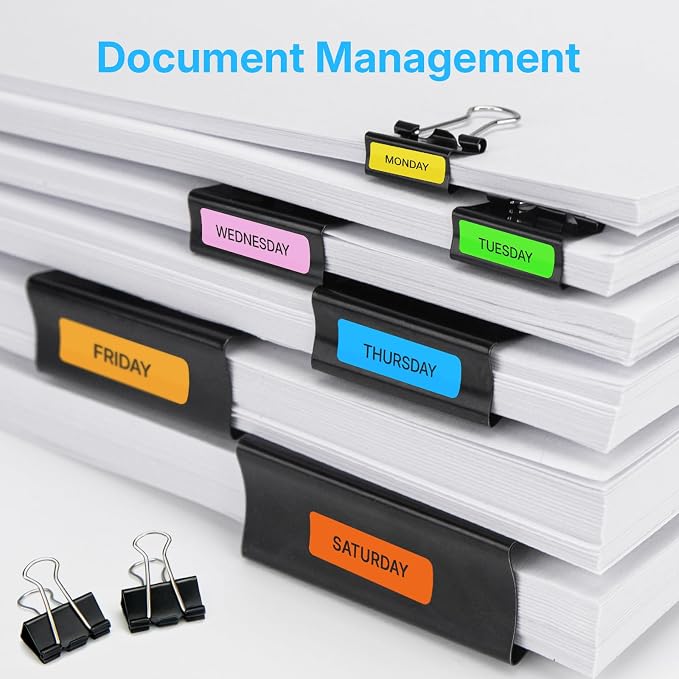 OWLKELA 240 Pcs Black Binder Clips, Paper Clamps, Paper Binder Clip, Metal - Image 4