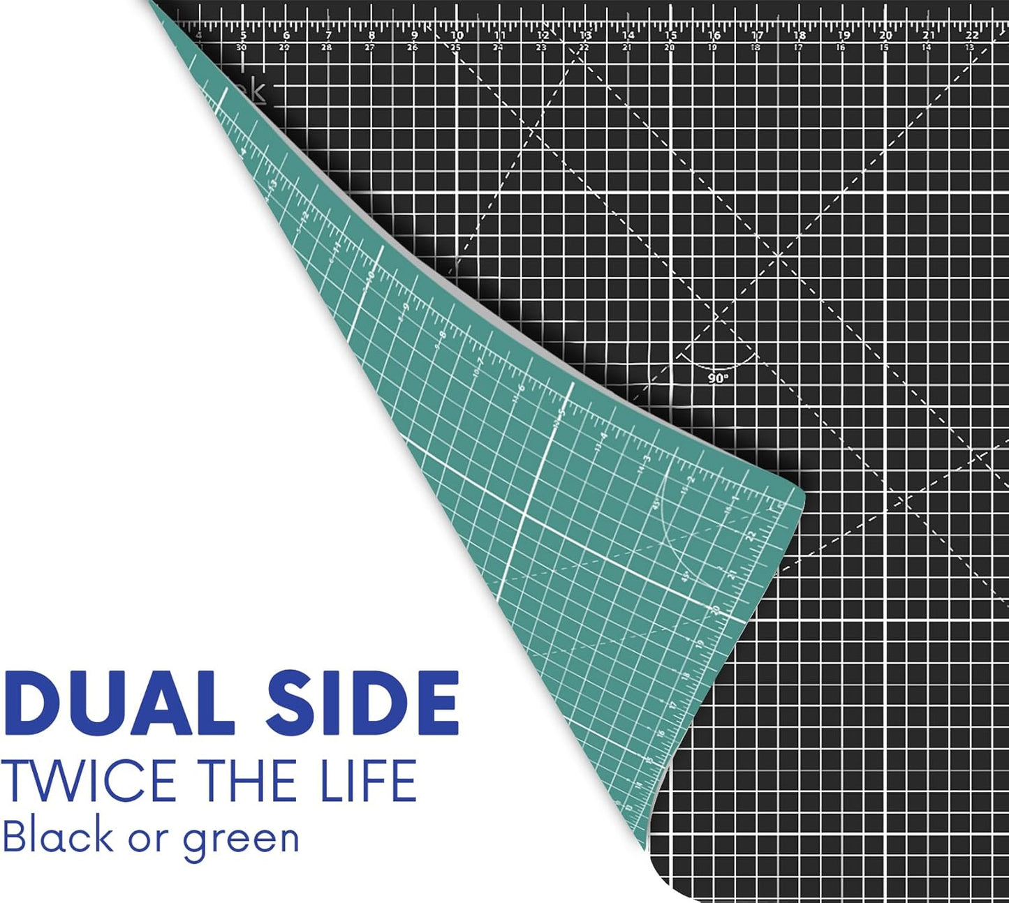 PK00012 Model GBM4060 Series 40" x 60" Professional Cutting Mat; Double-Sided Green/Black; Self-Healing; For Graphic Arts, Hobbies, Sewing, Scrapbooking, and other Cutting Projects