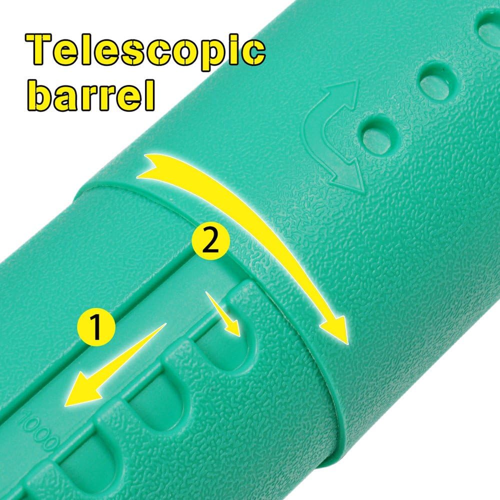 DEWEL Document Tube,Plastic Expanding Poster/Art/Document Storage Tube 24.5 to 40 inches Adjustable with Carrying Strap Waterproof and Light-Resistance Telescoping Carrying Case (Green-Large Size)