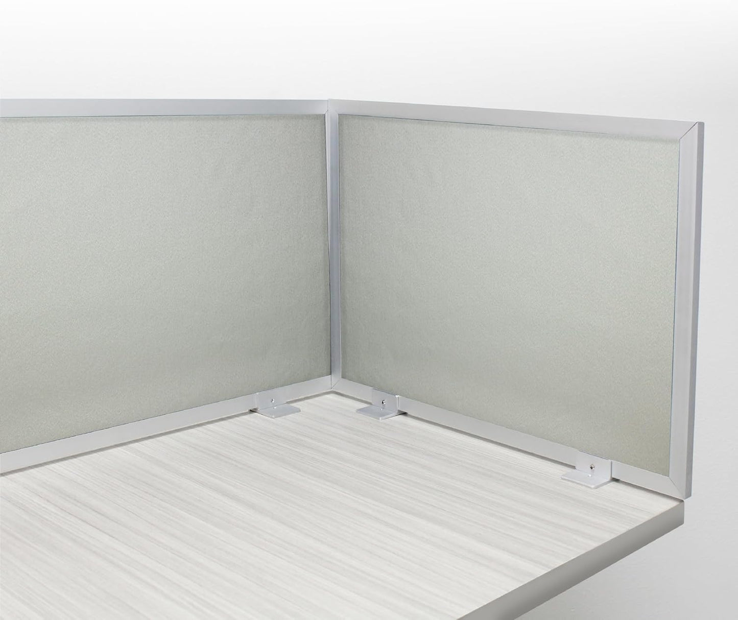 OBEX Acoustic Mounted Screen Privacy Panel Table Top Separator, Sound Blocking Desk Divider (Overcast, 18" X 60")
