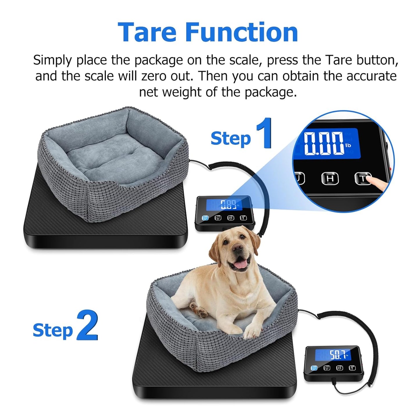 Shipping Scale, 440 lbs/0.35oz High Accurate Digital Postal Scale with Hold/Tare Function, Postage Scale for Packages, Luggage, Small Business, Home Use, Battery & Charging Cable Include