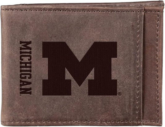 Team Sports America NCAA University Of Michigan Front Pocket Slim Wallet by TeamSportsAmerica