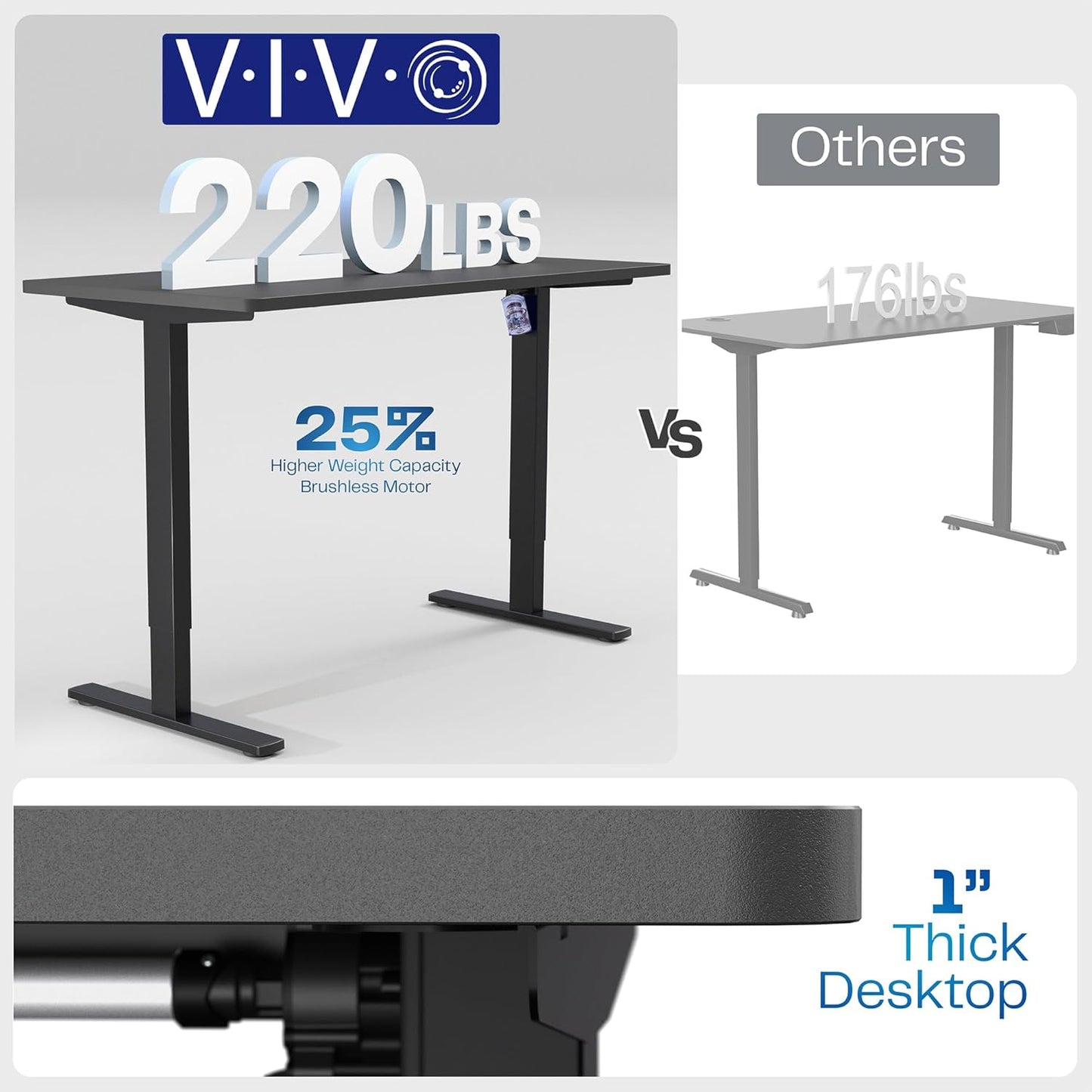 VIVO Electric 60 x 30 in Standing Desk, Memory Height Adjustment, 1B Series, Reclaimed Wood Top Gray Frame, DESK-KIT-1G6P-30