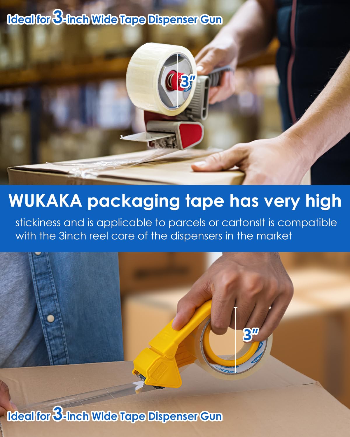 Packing Tape, 36 Rolls Clear Packing Tape 2 Inches Wide, 65 Yards Per Roll, for Shipping Tape, Packaging Tape, Moving Tape & Sealing Tape.